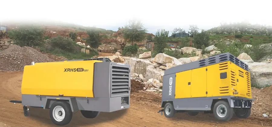 Mobile air compressor radiator core