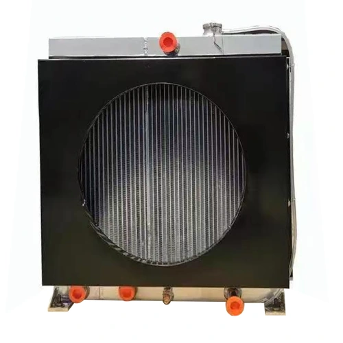 Heat exchangers for harvesting machines